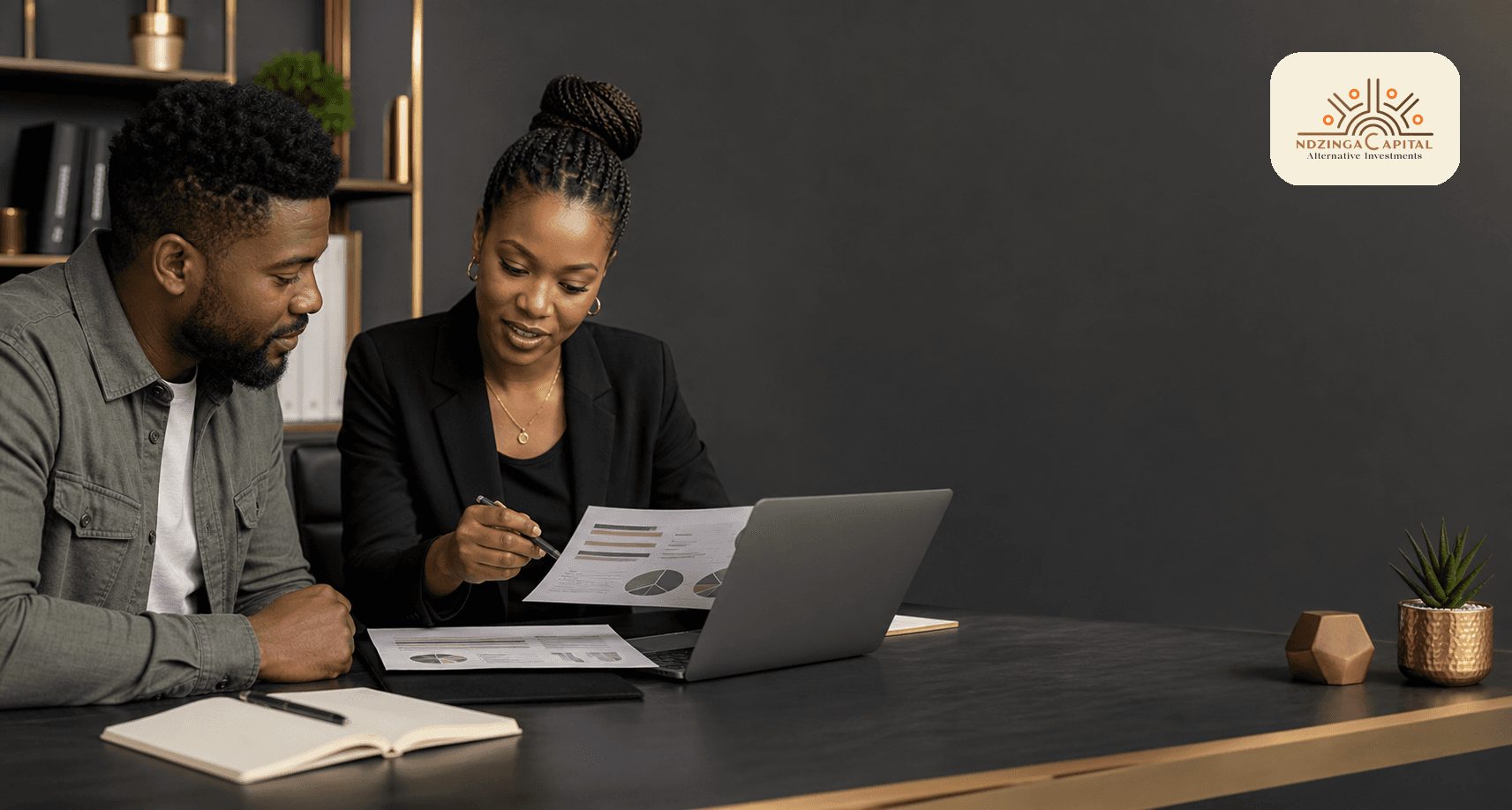 South African borrower reviewing affordability documents and monthly budget before applying for credit